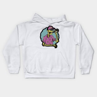 Skeleton drunk summer Kids Hoodie